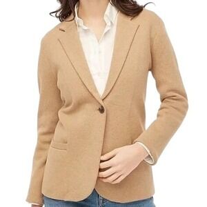 J. Crew Womens XS Schoolboy Sweater Blazer in Heather Mushroom